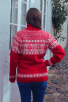 Fjordglød – Norweger Pullover aus 100% Schurwolle