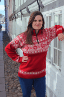 Fjordglød – Norweger Pullover aus 100% Schurwolle