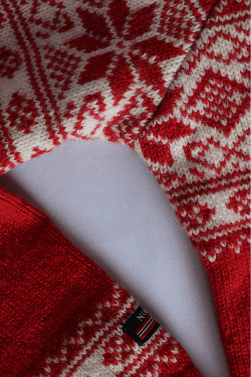 Fjordglød – Norweger Pullover aus 100% Schurwolle