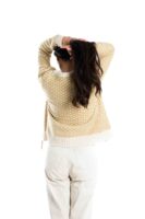 Skandinavische Wollstrickjacke mit Rautenmuster "Iris" Merinowolle