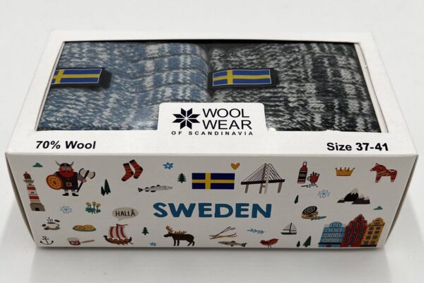 2er Set Geschenkbox "Schweden" Wollsocken 70% Lammwolle Damen