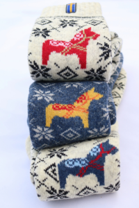 🇸🇪 Dalapferd Wollsocken aus 80 % Lammwolle – Schweden Edition