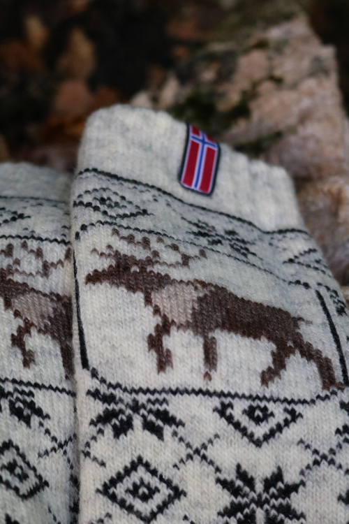🇳🇴 Wollsocken „Rentier“ aus 80 % Lammwolle – Norwegen Edition