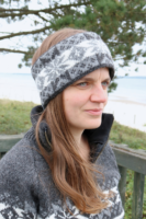 Snøflak – Skandinavisches Stirnband aus 100% Wolle mit Fleece-Futter