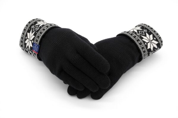 Briksdal – Skandinavische Schneeflocken Handschuhe 100 % Merinowolle