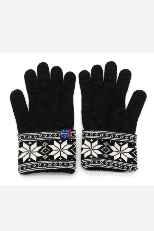 Briksdal – Skandinavische Schneeflocken Handschuhe 100 % Merinowolle