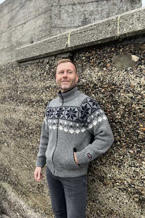 Gunnar – Norweger Strickjacke aus 100% Schurwolle