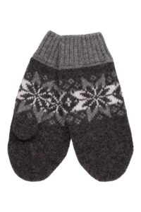 Krystal – Skandinavische Wollhandschuhe mit Schneeflocken-Muster 100% Wolle