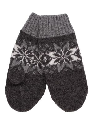 Krystal – Skandinavische Wollhandschuhe mit Schneeflocken-Muster 100% Wolle