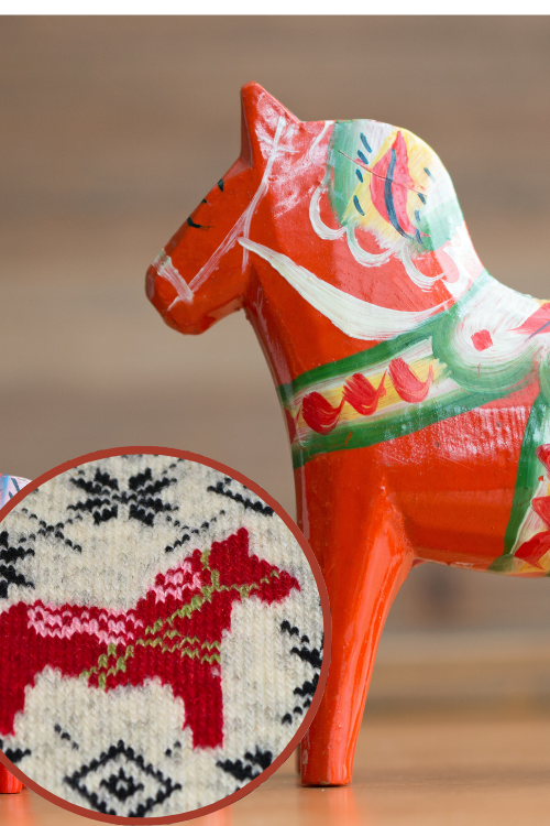 🇸🇪 Dalapferd Wollsocken aus 80 % Lammwolle – Schweden Edition