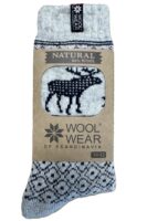 Wollsocken „Elch“ aus 80 % Schurwolle – Nordic Edition