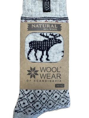 Wollsocken „Elch“ aus 80 % Schurwolle – Nordic Edition