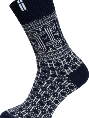 🇫🇮 Hannunvaakuna Wollsocken aus 65 % Kammgarnwolle mit Finnlandflagge