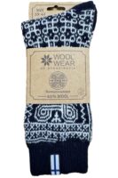 🇫🇮 Wollsocken „Hannunvaakuna“ aus 65 % Kammgarnwolle – Finnland Edition