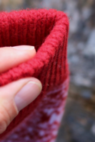 Skandinavische Wollsocken "Hyggesokker" 60% Lammwolle Schneeflockenmuster