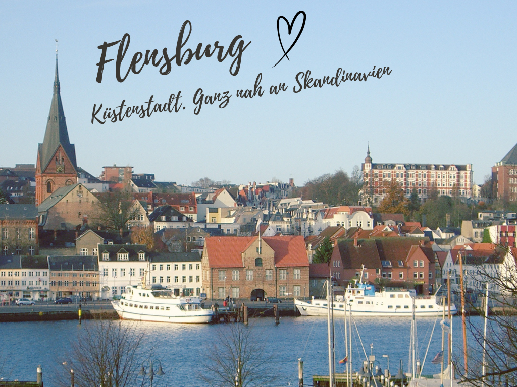 Flensburger Stadtbild mit Küste - Versandort ganz nah an Skandinavien