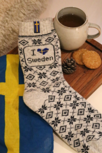 🇸🇪 I Love Sweden Wollsocken aus 80 % Lammwolle – Schweden Edition