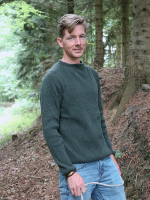 Erik – Skandinavischer Pullover aus 100% Lammwolle Pine Green/Olive