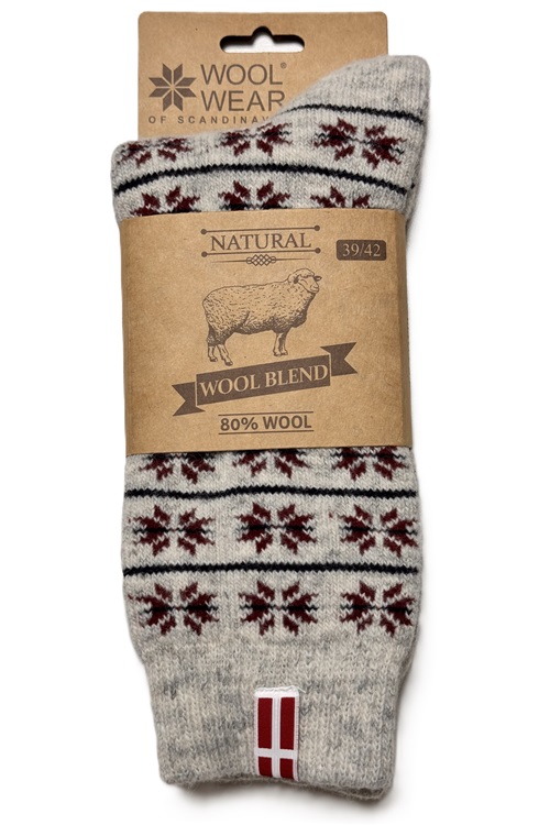 🇩🇰 Skandinavische Kuschelsocken mit Eisblumen – Dänemark Edition