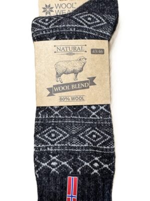 🇳🇴 Skandinavische Wollsocken mit modernem Norwegermuster – Norwegen Edition