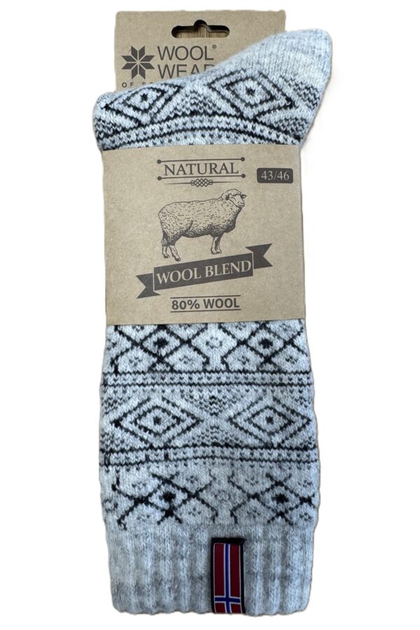 🇳🇴 Skandinavische Wollsocken mit modernem Norwegermuster – Norwegen Edition