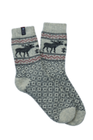 🇧🇻 Wollsocken „Elch“ aus 80 % Schurwolle – Norwegen Edition