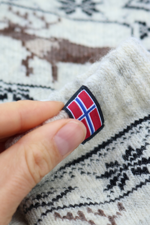 🇳🇴 Wollsocken „Rentier“ aus 80 % Lammwolle – Norwegen Edition